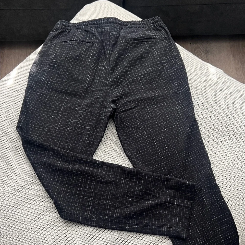 ASOS Black Checkered Chinos